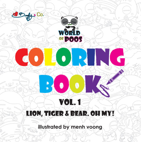 World of Poos Coloring Book Vol.1 PREORDER - Beefy & Co.